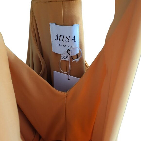 MISA Los Angeles Women's Marigold Domino Mini Dress Size XS NWT Yellow - Picture 9 of 12